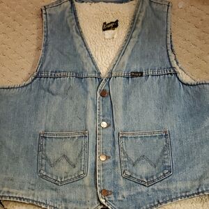 Wrangler Light Blue Denim Vest